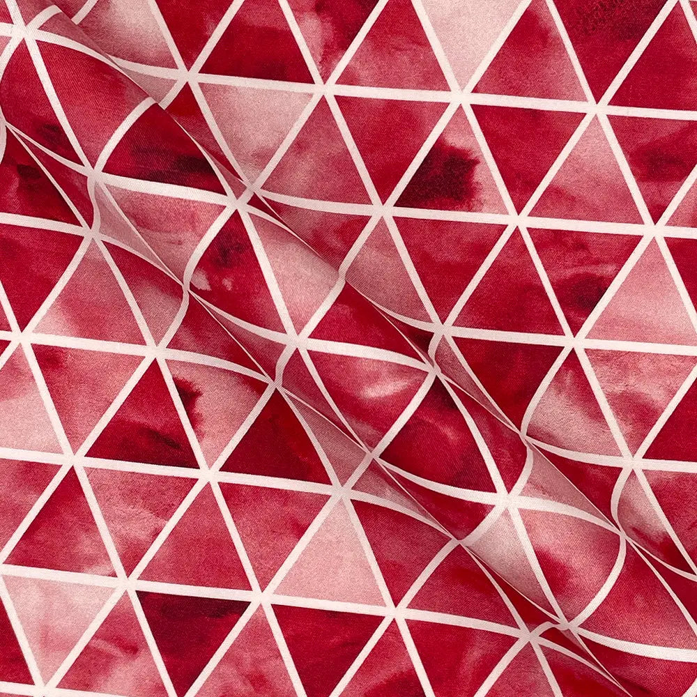 Geometric Digital Printed 100% Cotton Poplin Fabric | Lightweight OEKO-TEX® Standard 100 125gsm 45" (115cm) Wide – Sold by the Meter