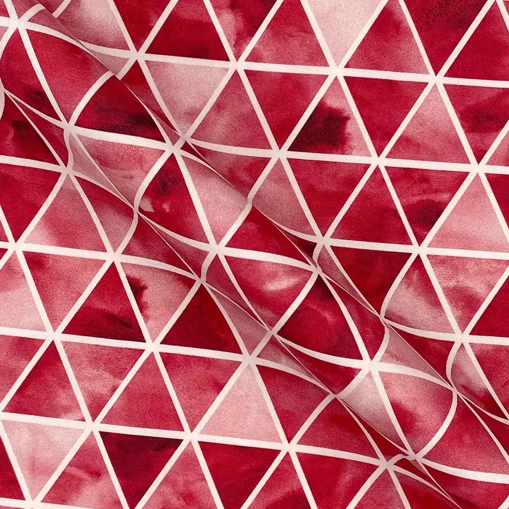 Geometric Digital Printed 100% Cotton Poplin Fabric | Lightweight OEKO-TEXÂ® Standard 100 125gsm 45" (115cm) Wide â€“ Sold by the Meter
