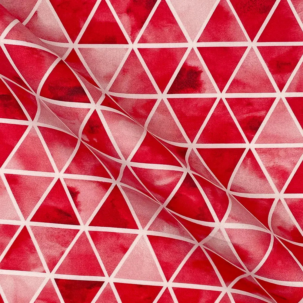 Geometric Digital Printed 100% Cotton Poplin Fabric | Lightweight OEKO-TEX® Standard 100 125gsm 45" (115cm) Wide – Sold by the Meter