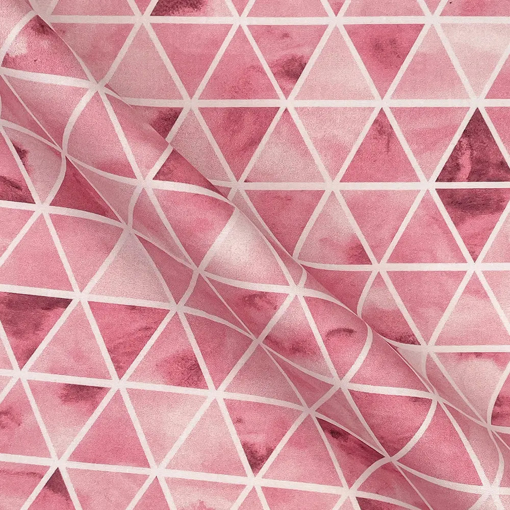 Geometric Digital Printed 100% Cotton Poplin Fabric | Lightweight OEKO-TEX® Standard 100 125gsm 45" (115cm) Wide – Sold by the Meter
