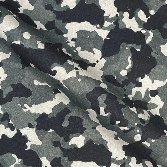Camouflage Digital Printed 100% Cotton Poplin Fabric | Lightweight OEKO-TEXÂ® Standard 100 125gsm 45" (115cm) Wide â€“ Sold by the Meter