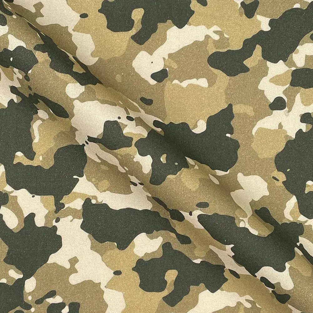 Camouflage Digital Printed 100% Cotton Poplin Fabric | Lightweight OEKO-TEXÂ® Standard 100 125gsm 45" (115cm) Wide â€“ Sold by the Meter