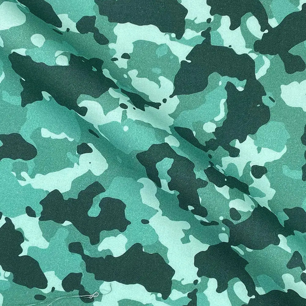 Camouflage Digital Printed 100% Cotton Poplin Fabric | Lightweight OEKO-TEXÂ® Standard 100 125gsm 45" (115cm) Wide â€“ Sold by the Meter