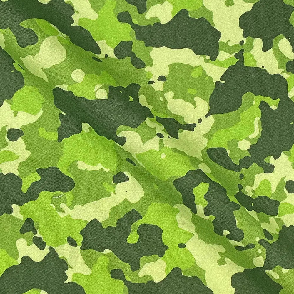 Camouflage Digital Printed 100% Cotton Poplin Fabric | Lightweight OEKO-TEXÂ® Standard 100 125gsm 45" (115cm) Wide â€“ Sold by the Meter