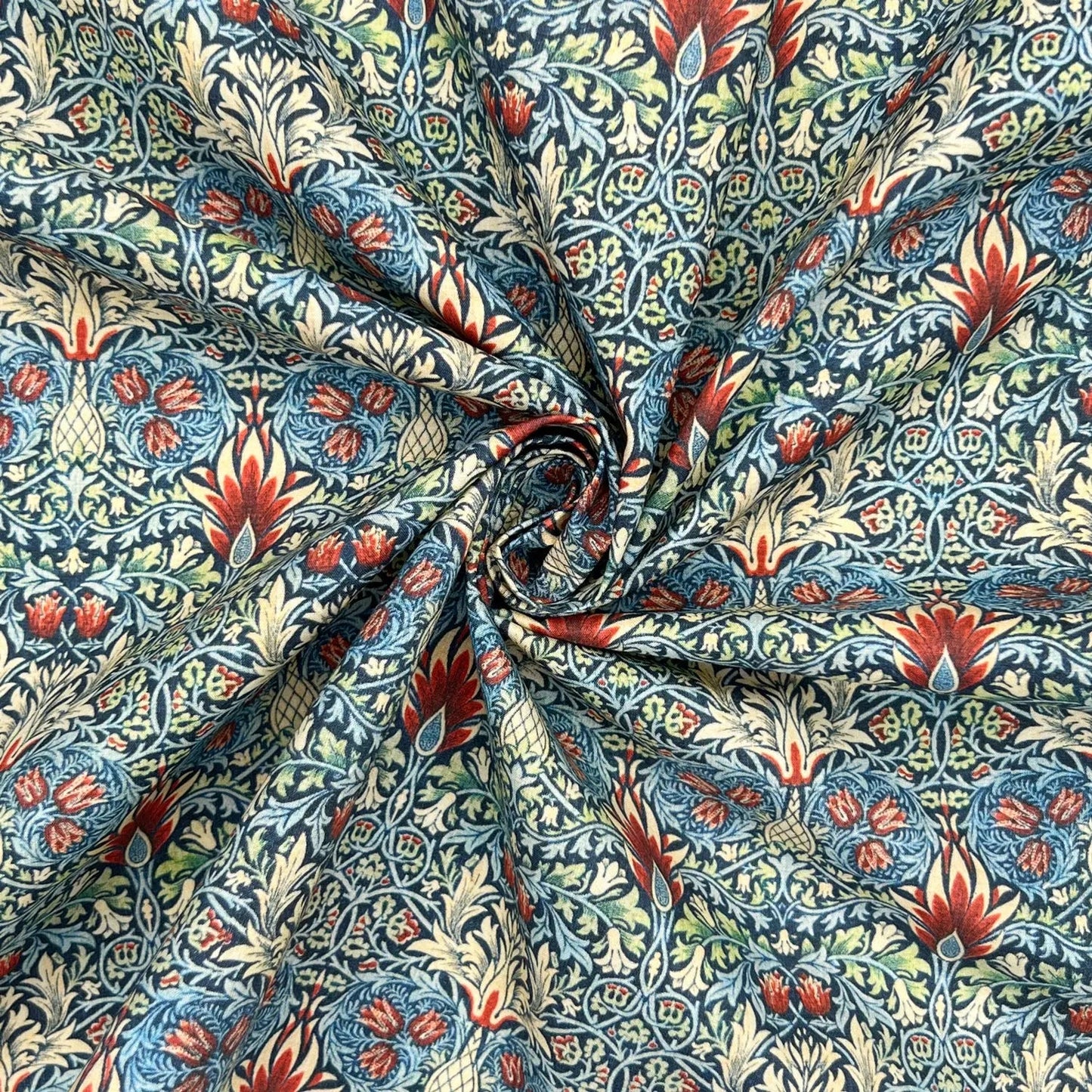 100% Cotton Percale Fabric | 44" (112cm) Wide Lightweight 200 Thread Count Dressmaking & Craft Material â€“ William Morris Designs â€“ Sold by the Meter
