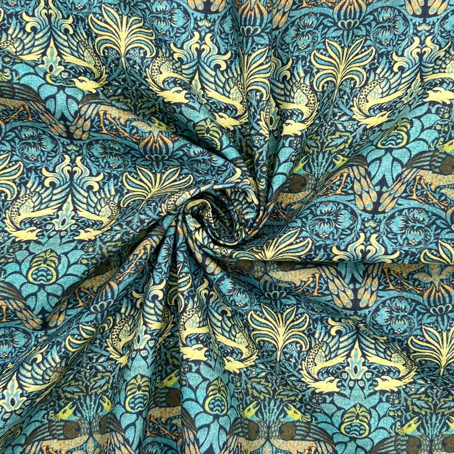 100% Cotton Percale Fabric | 44" (112cm) Wide Lightweight 200 Thread Count Dressmaking & Craft Material – William Morris Designs – Sold by the Meter