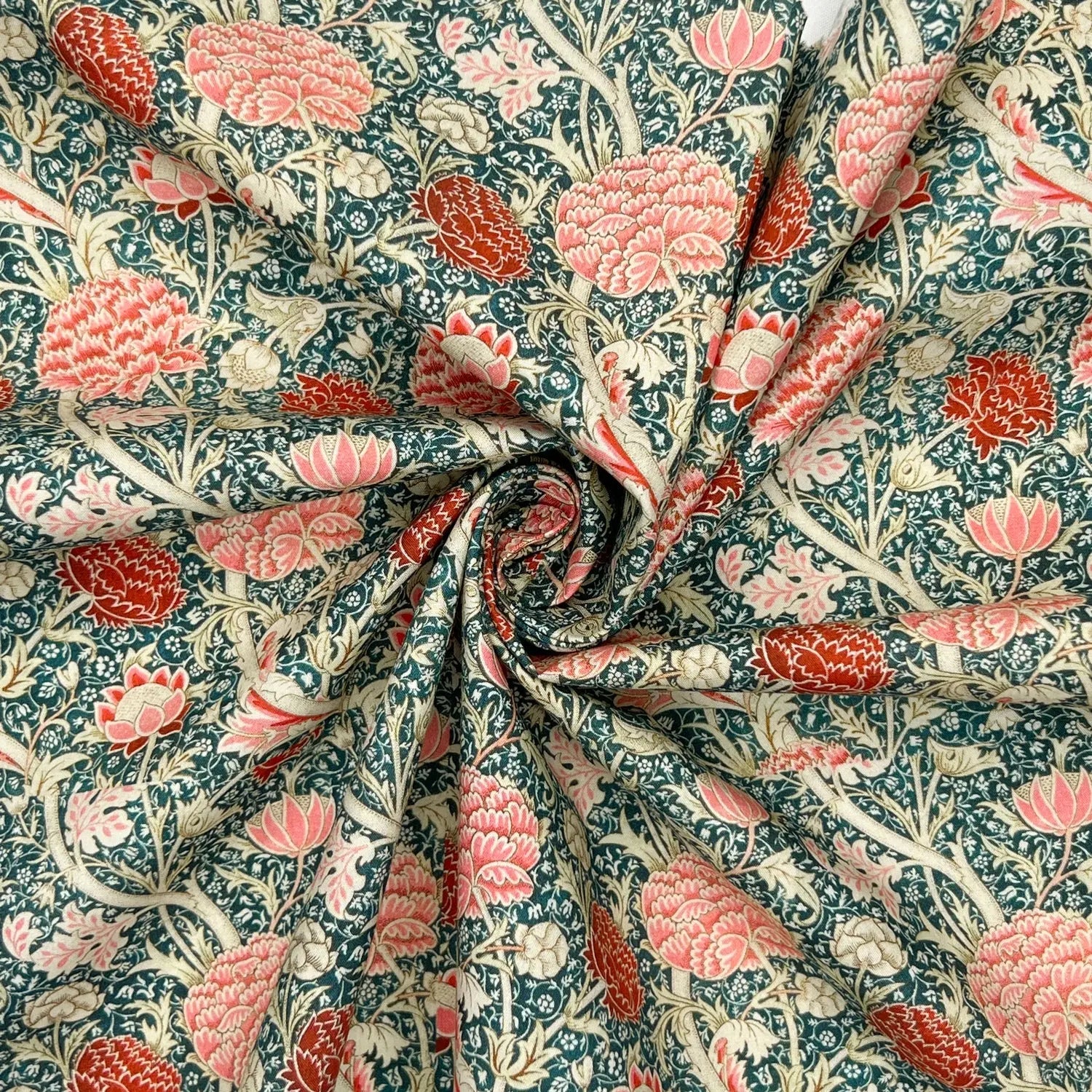 100% Cotton Percale Fabric | 44" (112cm) Wide Lightweight 200 Thread Count Dressmaking & Craft Material – William Morris Designs – Sold by the Meter
