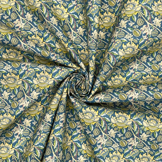 100% Cotton Percale Fabric | 44" (112cm) Wide Lightweight 200 Thread Count Dressmaking & Craft Material – William Morris Designs – Sold by the Meter