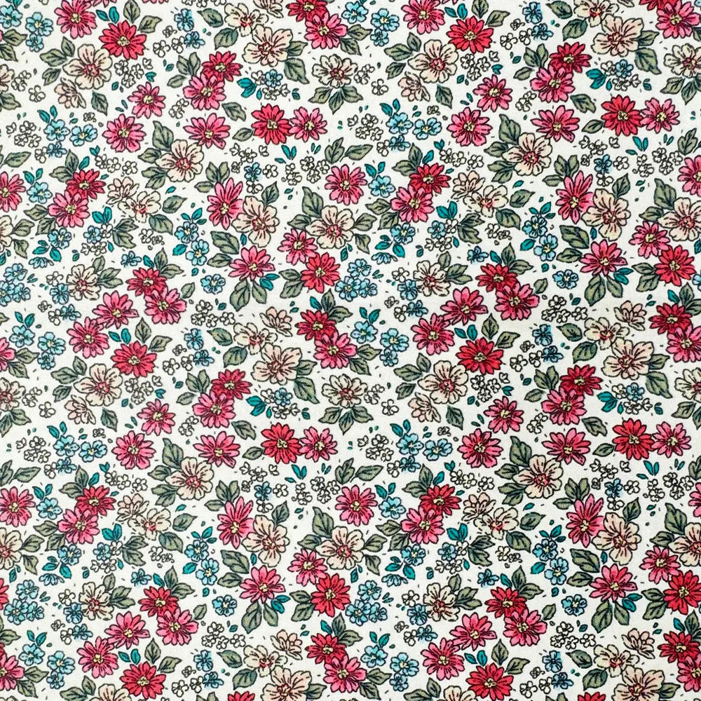 100% Cotton Percale Fabric | 44" (112cm) Wide Lightweight 200 Thread Count Dressmaking & Craft Material – Mix Designs – Sold by the Meter