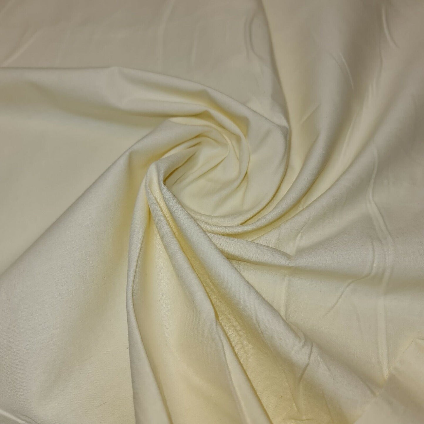 Cream Clearance 100% Cotton Fabric Plain Solid Quilting Craft Dress Material 44" By The Meter