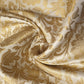 Cream Banarasi Brocade Fabric with Gold Zari Floral Design | Premium Indian Jacquard Material By Meter 44"