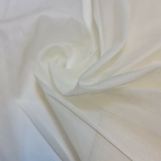 Cream 100% Cotton Muslin Fabric Sheer Gauze Plain Weave, 44” Wide Perfect for Dress Lining, Crafts Wedding Arch Material (25 Meter Roll)