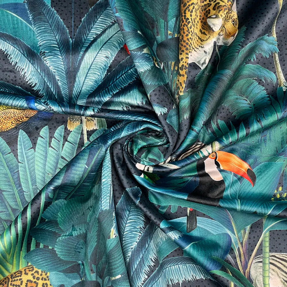 Luxury Printed Velvet Upholstery Fabric â€“ Heavyweight Soft Durable Velvet 58" (148cm) Wide Furnishing Fabric â€“ 15M Roll