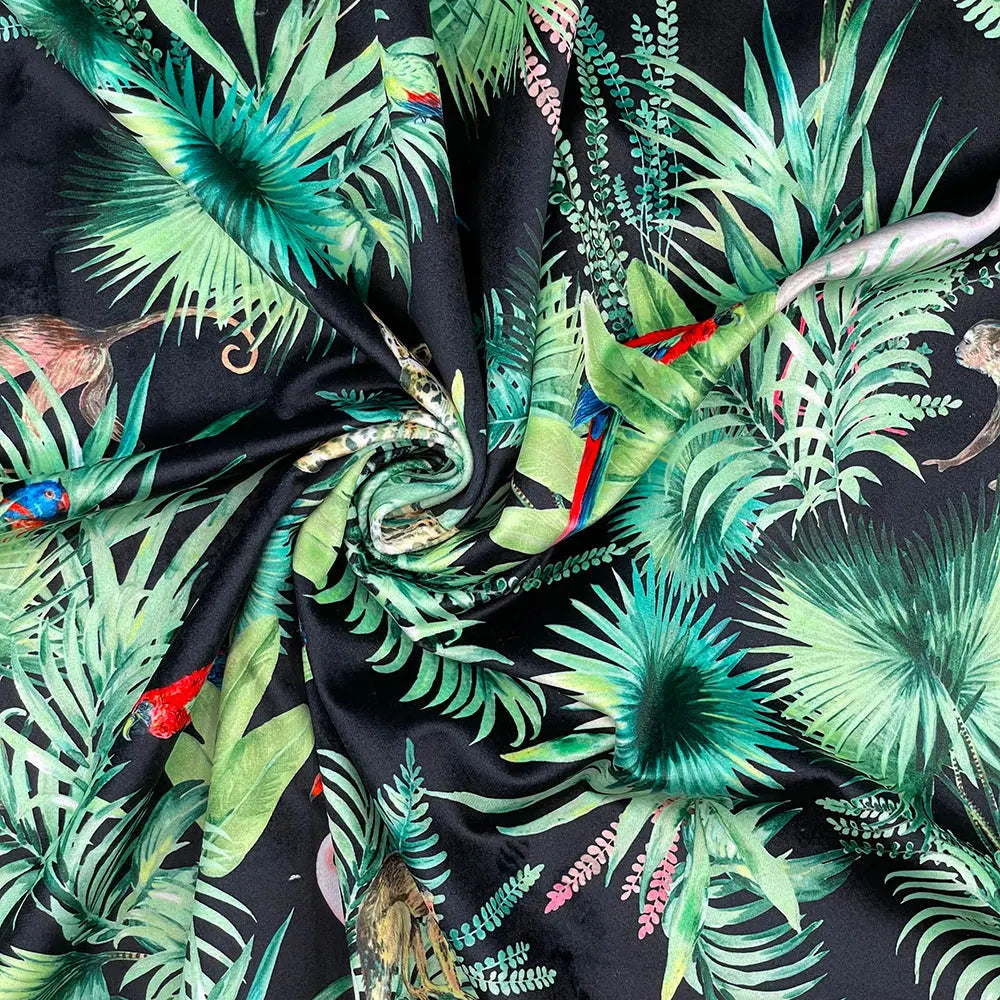 Luxury Printed Velvet Upholstery Fabric â€“ Heavyweight Soft Durable Velvet 58" (148cm) Wide Furnishing Fabric â€“ 15M Roll