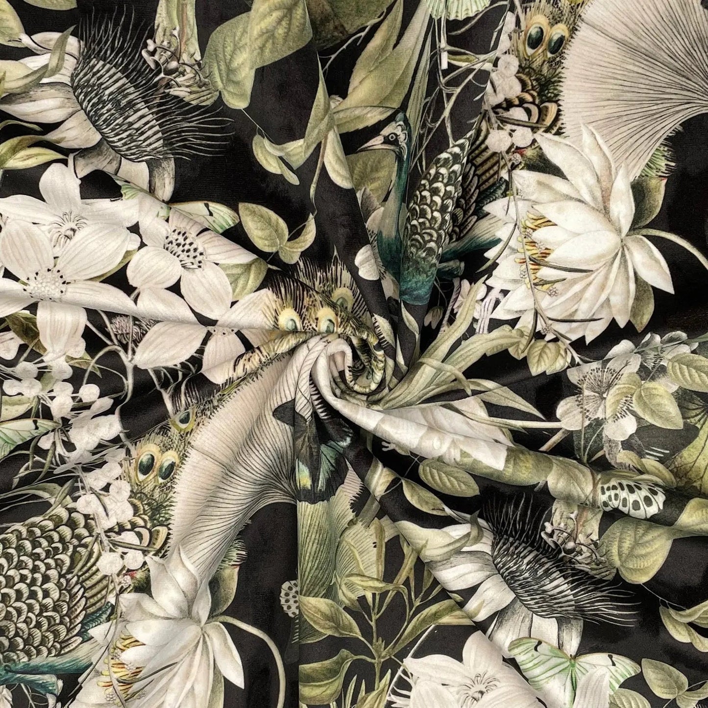 Luxury Printed Velvet Upholstery Fabric â€“ Heavyweight Soft Durable Velvet 58" (148cm) Wide Furnishing Fabric â€“ 15M Roll