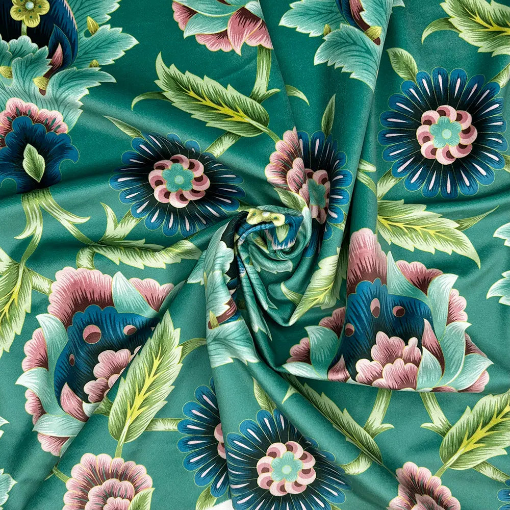 Luxury Printed Velvet Upholstery Fabric | Heavyweight Soft Durable Velvet 58" (148cm) Wide Home Furnishing Fabric – Sold by the Meter