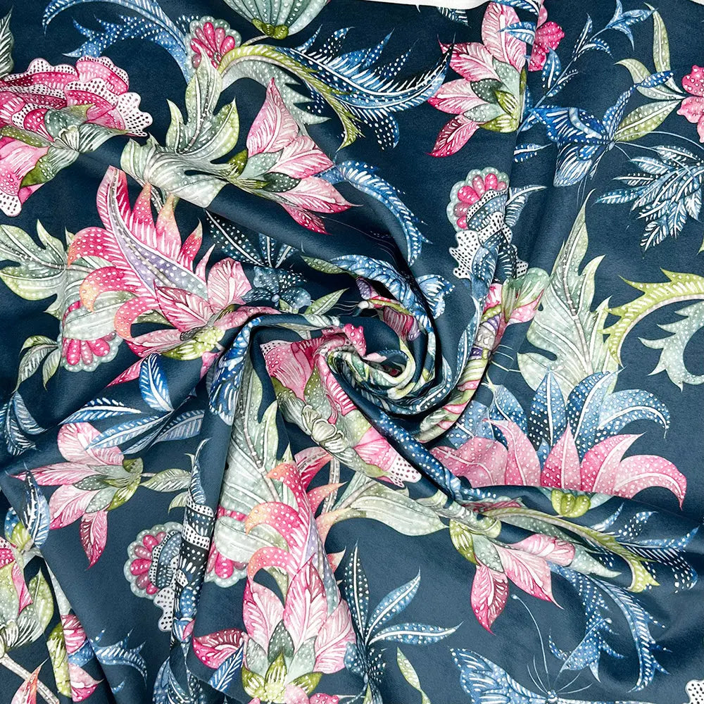 Luxury Printed Velvet Upholstery Fabric | Heavyweight Soft Durable Velvet 58" (148cm) Wide Home Furnishing Fabric â€“ Sold by the Meter