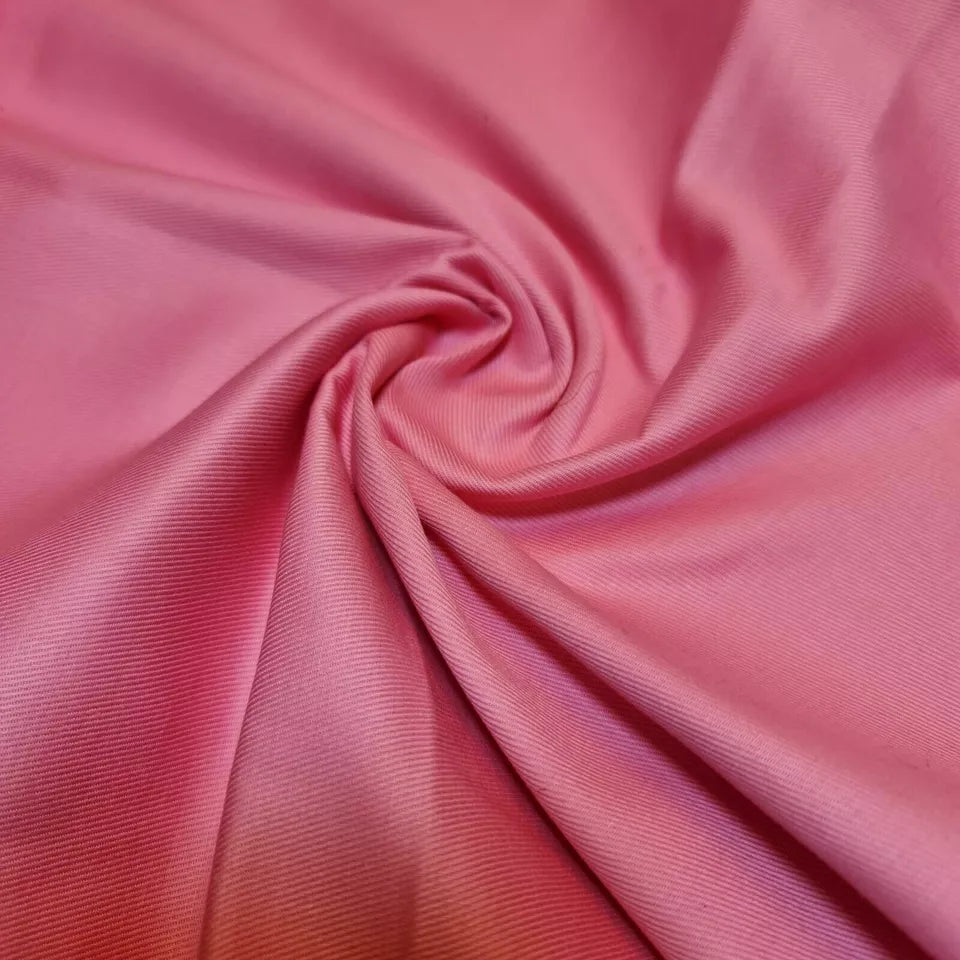 Candy Pink Plain Thick 100% Cotton Drill Material Workwear Dress Twill Craft Fabric 58" By The Meter