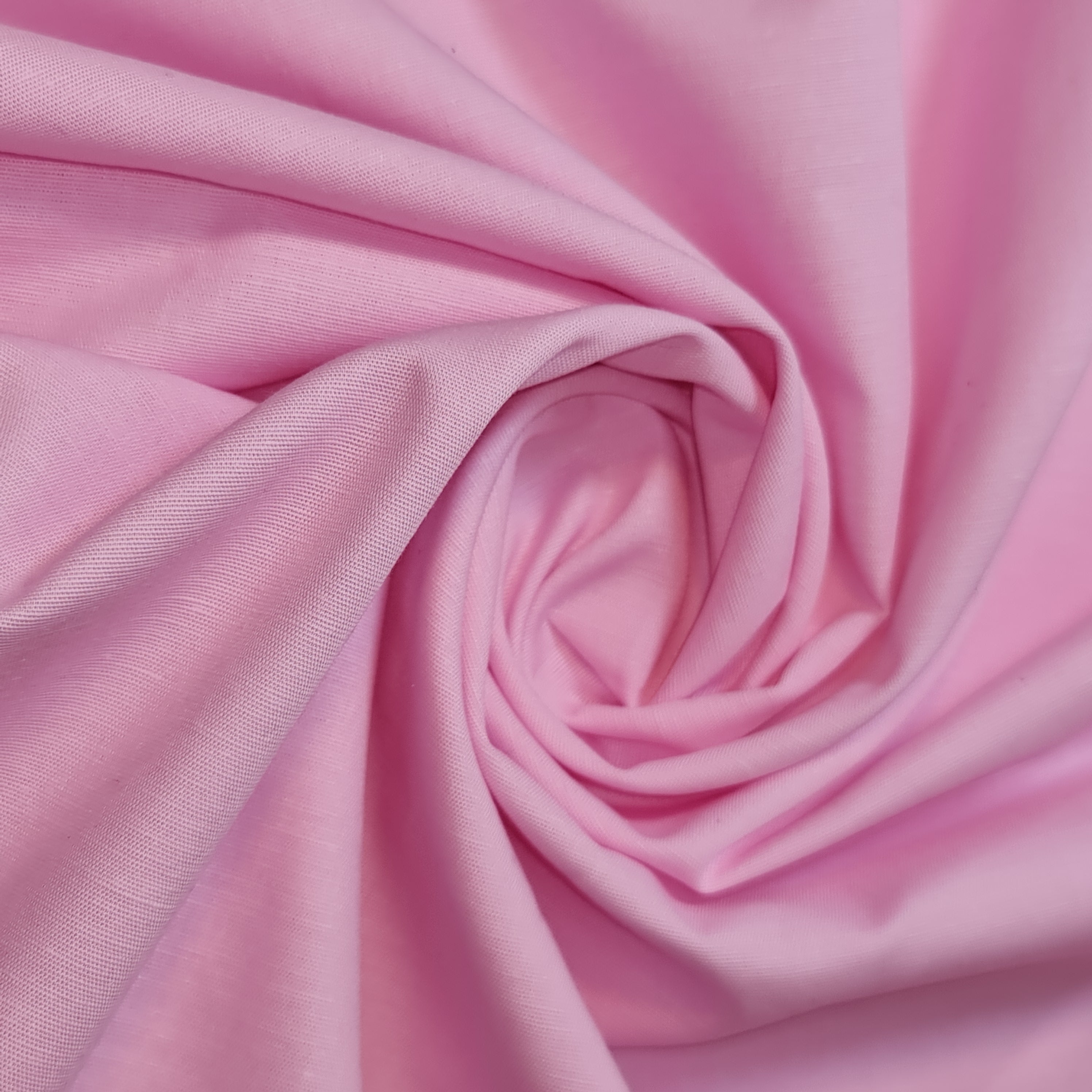 Candy Pink Plain 100% Cotton Linen Fabric Craft Dress Quilting Materia ...