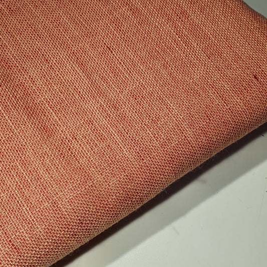 Candy Pink Plain 100% Cotton Linen Fabric Craft Dress Quilting Material 58" By The Meter