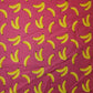 Soft 100% Cotton Floral Fabric for Kids’ Sewing and Quilting – 44" Wide, Perfect for Dresses and Crafts (Cerise Bananas)