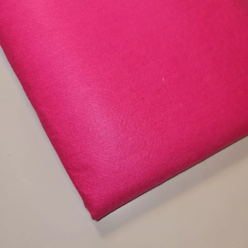 Cerise Pink Felt Fabric Acrylic Art Craft Sewing Festive Decor Material 150cm Wide By Meter