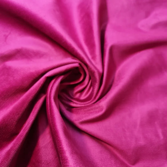 Cerise Pink 100% Cotton Cord Woven Velvet Corduroy Fabric Upholstery Dress Material 58" By The Meter