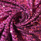 Cerise Sequin Velvet Embroidery Stretch Material Velour Craft Drape Dress Fabric 58" Wide By The Meter