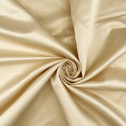 Champagne Dull Duchess Bridal Satin Fabric Bridal Dress Prom Craft Material Crepe Back By the Meter 58"