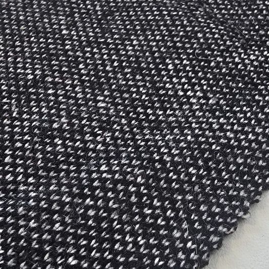 Charcoal Speckle Italian Wool Blend Fabric – Premium Coat, Jacket, Dress & Costume Material – 58" Wide