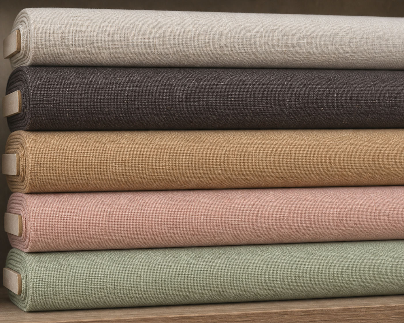 Deluxe Linen Look Upholstery Fabric | Heavyweight Linen Blend 55" (140cm) Wide Curtains & Furnishing Fabric – Sold by the Meter