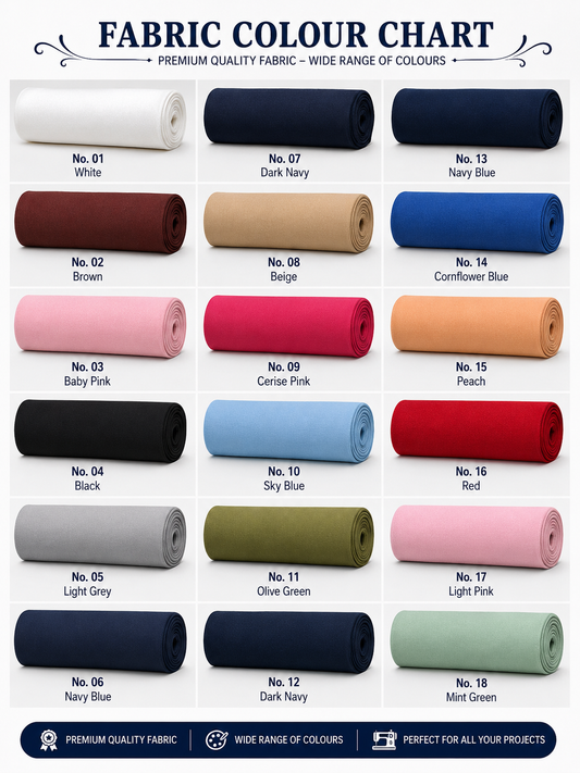 Plain Viscose Challis Fabric 58" Wide – 40+ Colours Available | Sold by the Bolt (20 Metres)