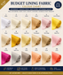 Budget Polyester Lining Soft Matte Finish Fabric 44" By The Roll (25 Meters)