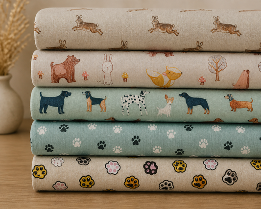 Cotton Rich Half Panama Canvas Fabric | Printed Craft Canvas 54" (140cm) Wide 150gsm OEKO-TEX® – Sold by the Meter