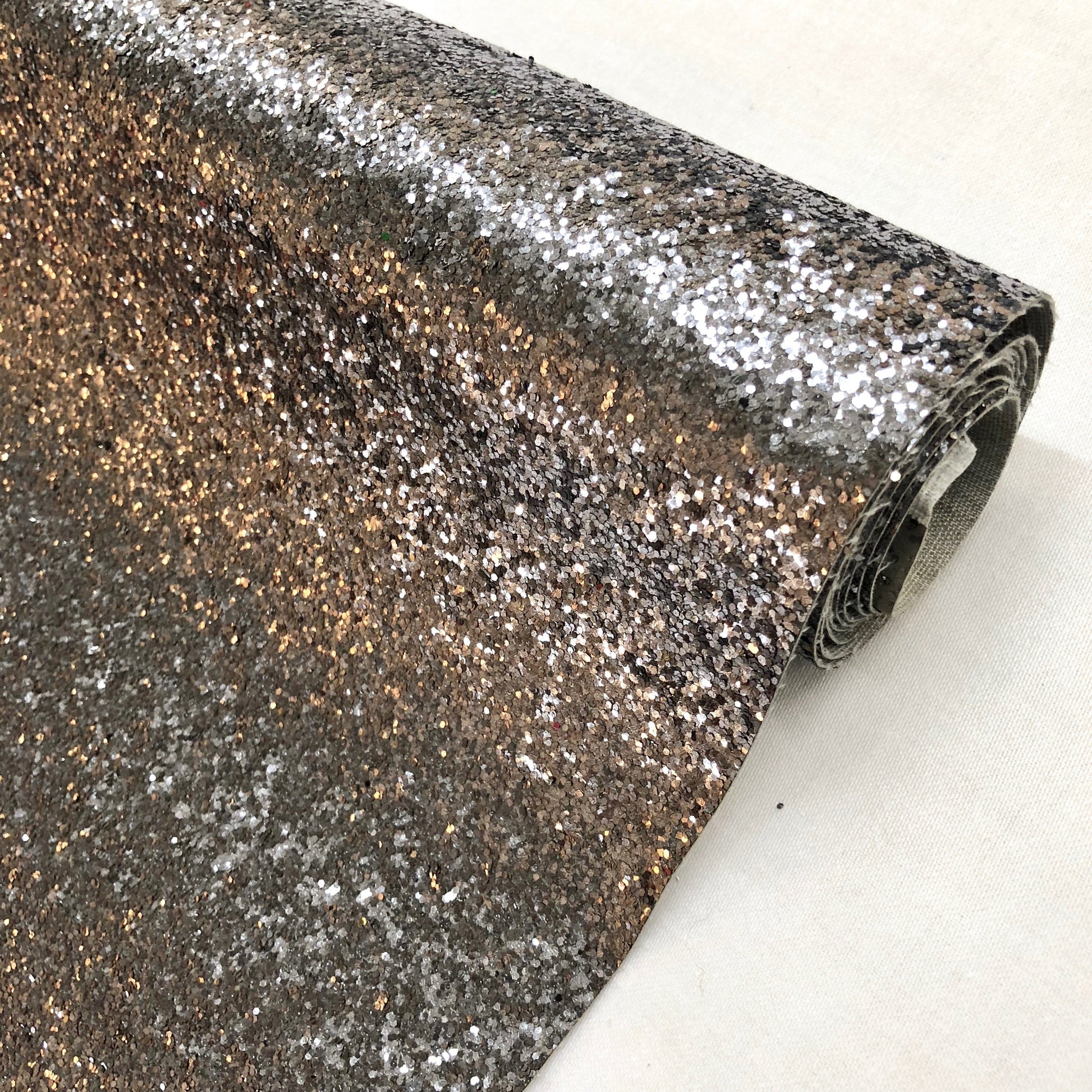 Chunky Glitter Leatherette Fabric | Heavyweight Faux Leather 55" (140cm) Wide – Sold by the Meter