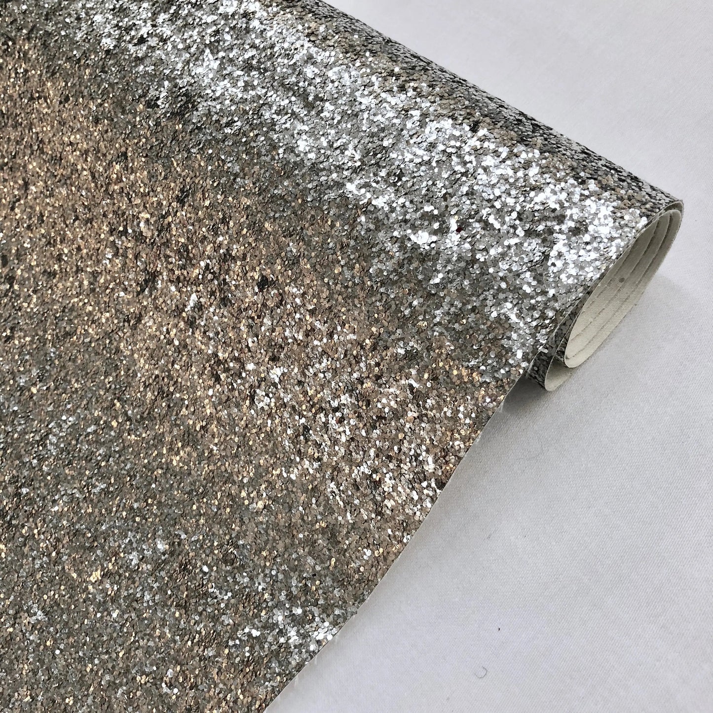 Chunky Glitter Leatherette Fabric â€“ Heavyweight Faux Leather 55" (140cm) Wide | 12.5 Metre Roll