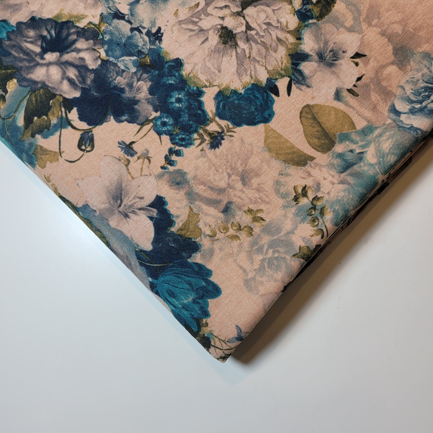 Coffee Floral Lace Jersey Dress Craft Costume Material 58" By The Meter