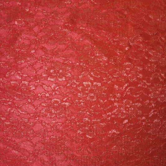 Coral Corded Lace Fabric Satin Bonded Designer Dress Craft Material 58" By the Meter (Copy)