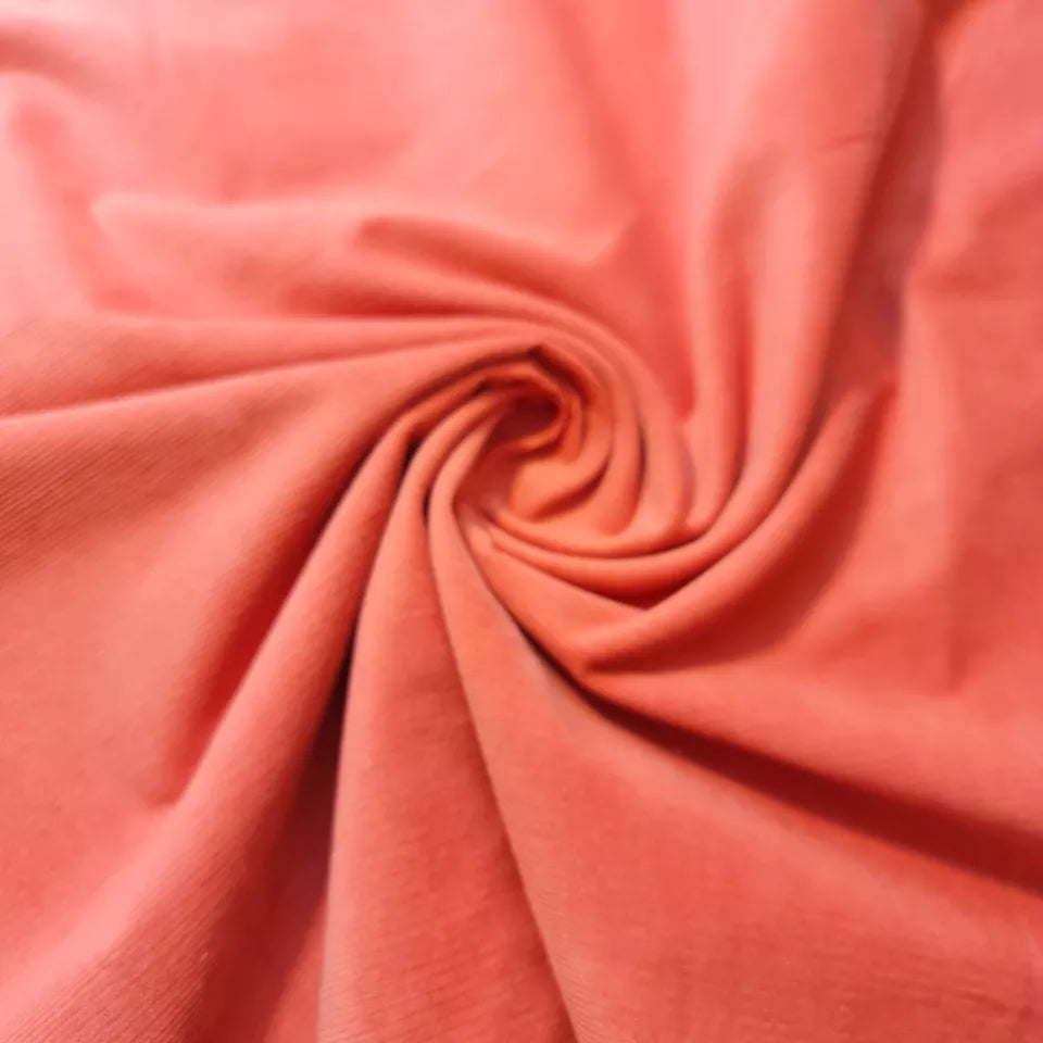 Coral 100% Cotton Cord Woven Velvet Corduroy Fabric Upholstery Dress Material 58" By The Meter