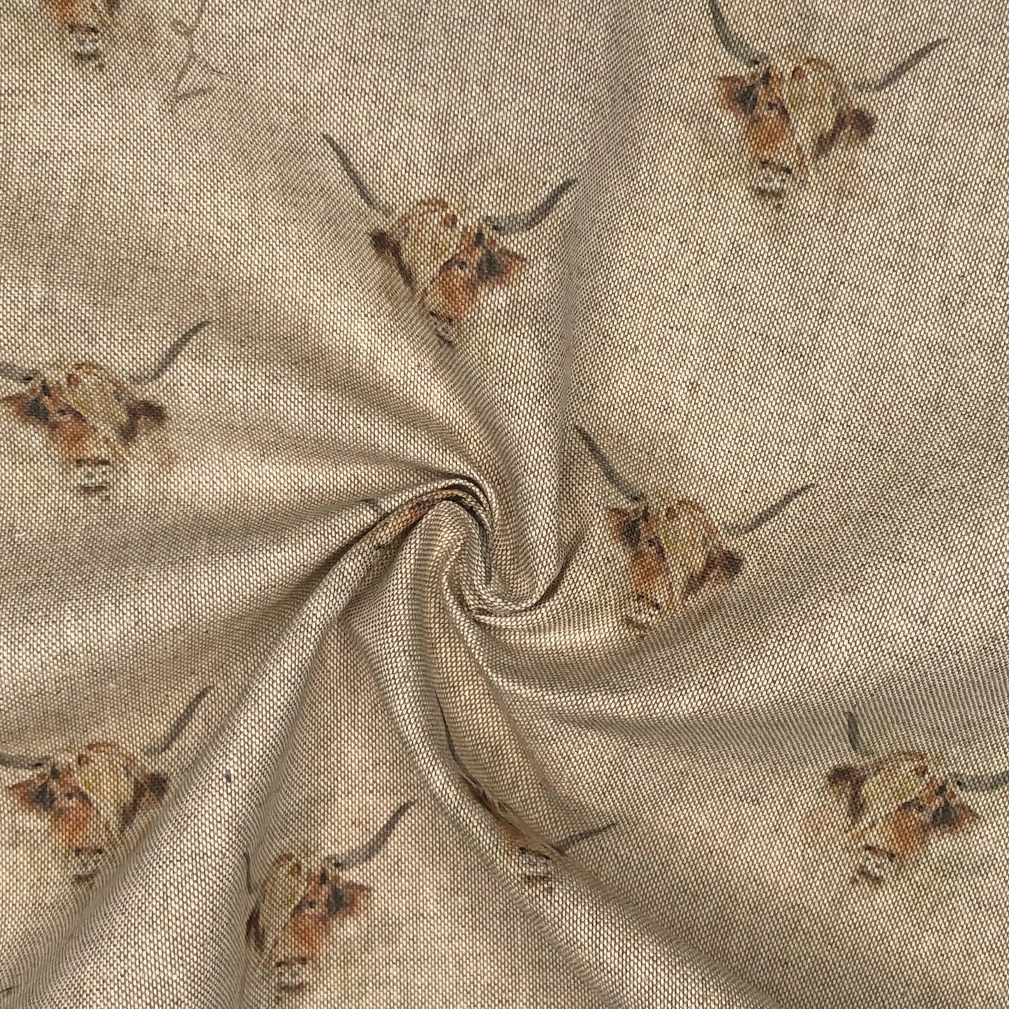 Cotton Rich Linen Look Digitally Printed Panama Fabric | 55" (140cm) Wide 200gsm Craft & Home Décor Material – Sold by the Meter