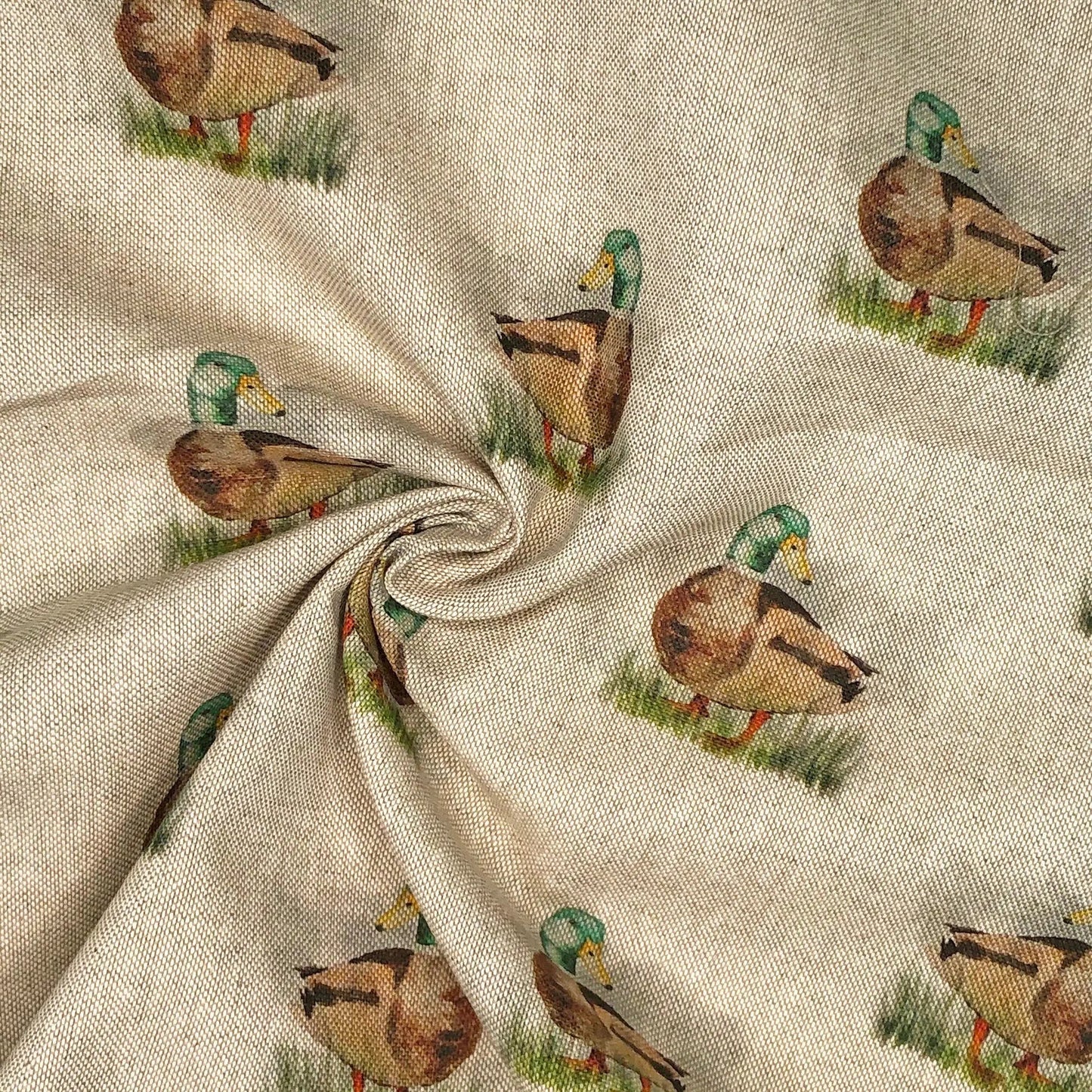 Cotton Rich Linen Look Digitally Printed Panama Fabric | 55" (140cm) Wide 200gsm Craft & Home Décor Material – Sold by the Meter