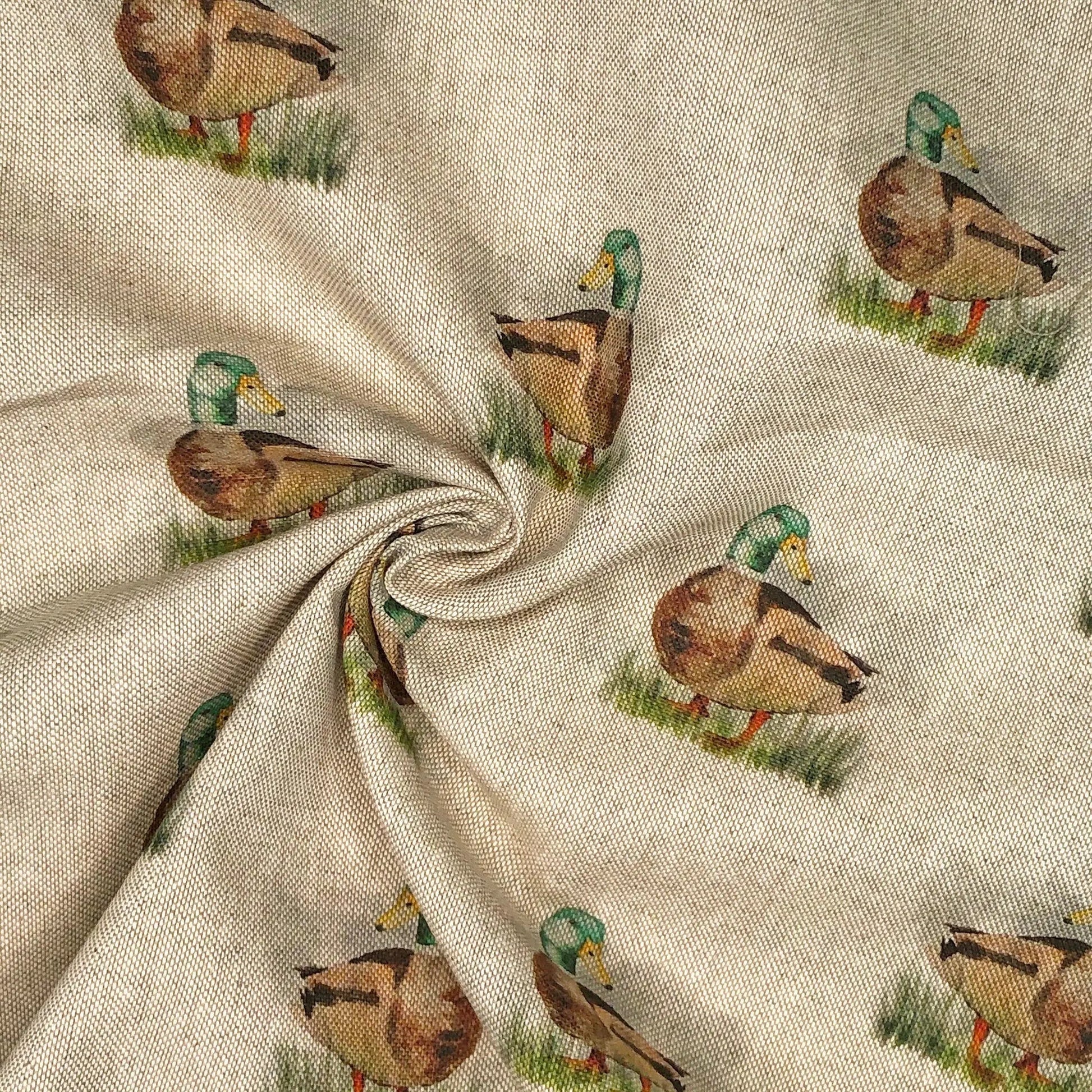 Cotton Rich Linen Look Digitally Printed Panama Fabric | 55" (140cm) Wide 200gsm Craft & Home DÃ©cor Material â€“ Sold by the Meter
