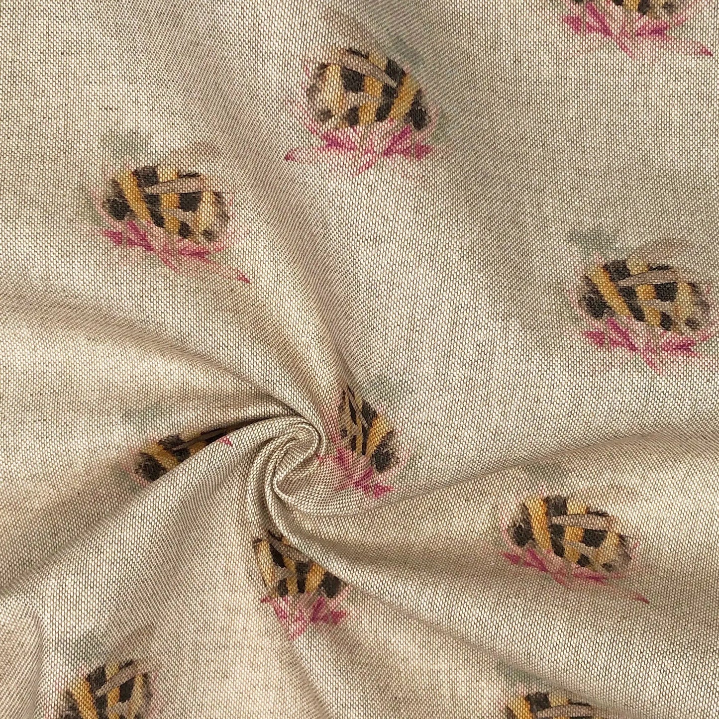 Cotton Rich Linen Look Digitally Printed Panama Fabric | 55" (140cm) Wide 200gsm Craft & Home DÃ©cor Material â€“ Sold by the Meter