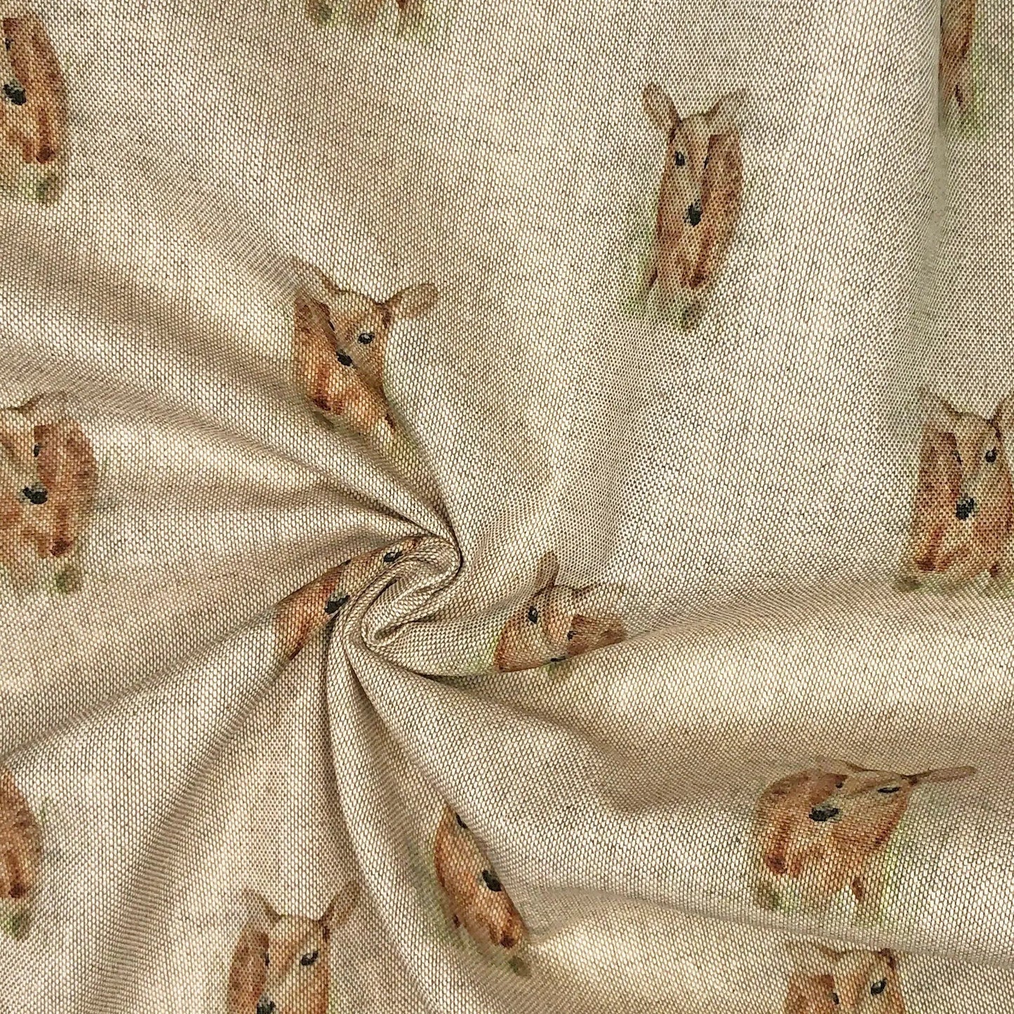 Cotton Rich Linen Look Digitally Printed Panama Fabric | 55" (140cm) Wide 200gsm Craft & Home DÃ©cor Material â€“ Sold by the Meter