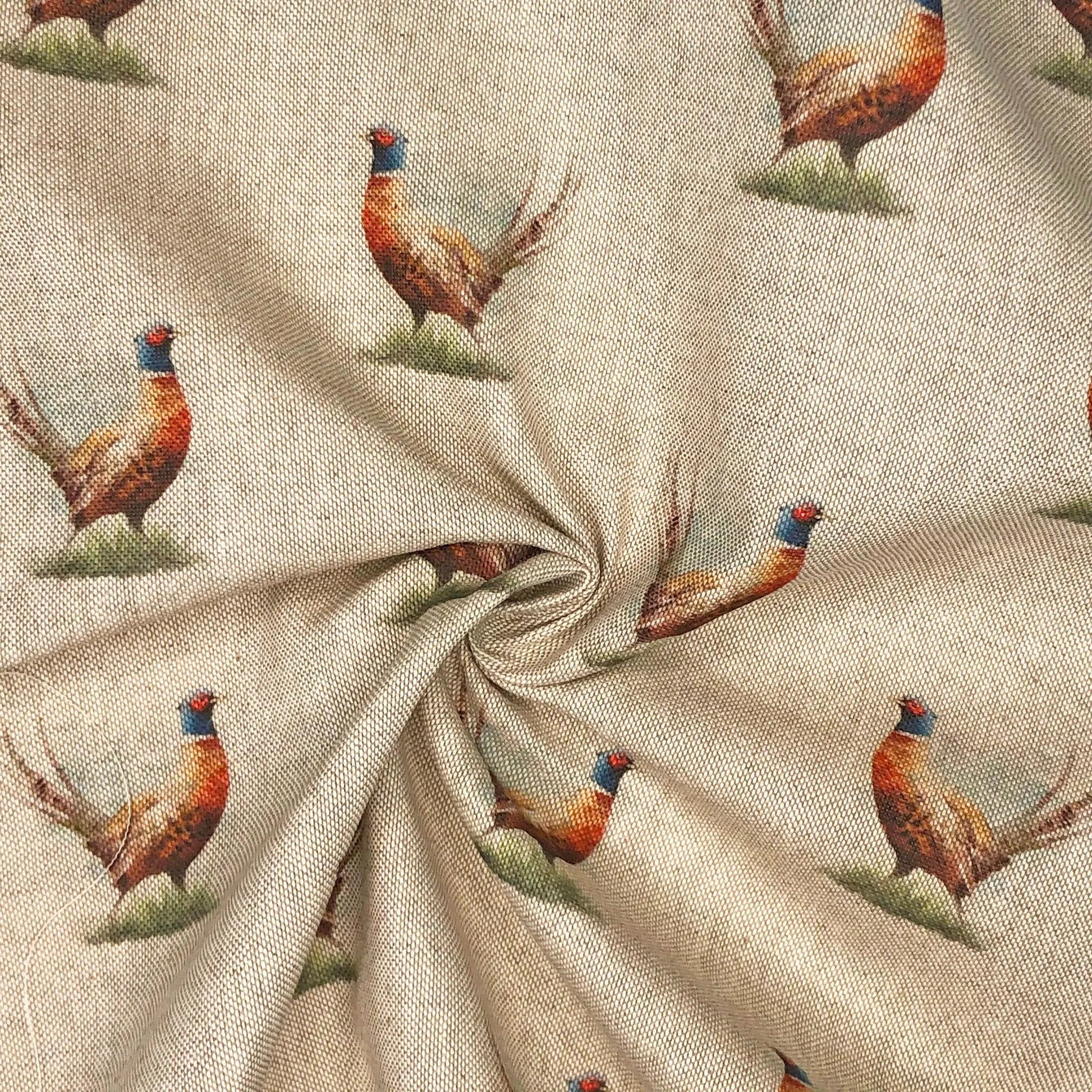 Cotton Rich Linen Look Digitally Printed Panama Fabric | 55" (140cm) Wide 200gsm Craft & Home Décor Material – Sold by the Meter