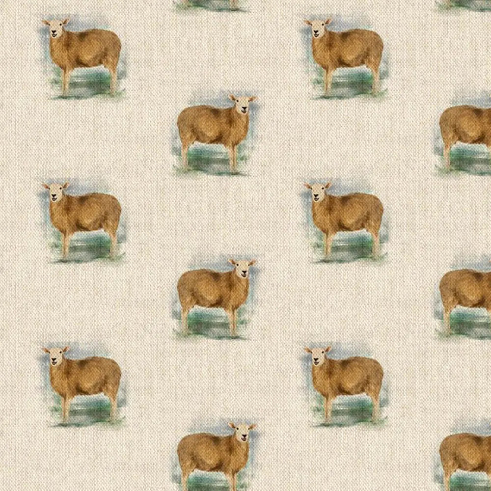 Cotton Rich Linen Look Digitally Printed Panama Fabric | 55" (140cm) Wide 200gsm Craft & Home DÃ©cor Material â€“ Sold by the Meter