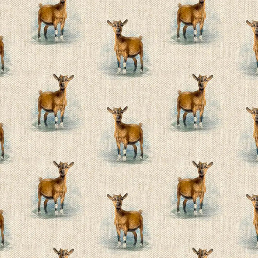 Cotton Rich Linen Look Digitally Printed Panama Fabric | 55" (140cm) Wide 200gsm Craft & Home Décor Material – Sold by the Meter