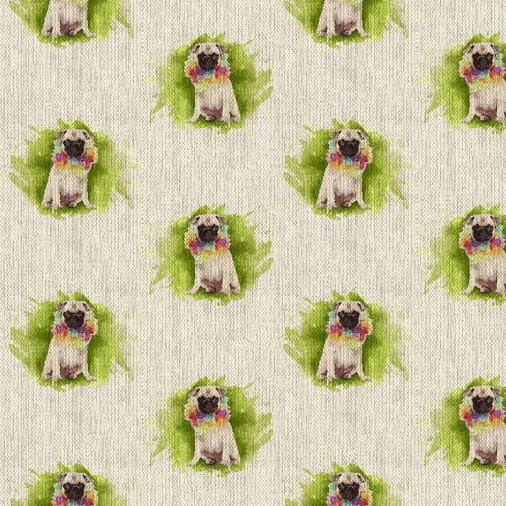 Cotton Rich Linen Look Digitally Printed Panama Fabric | 55" (140cm) Wide 200gsm Craft & Home Décor Material – Sold by the Meter