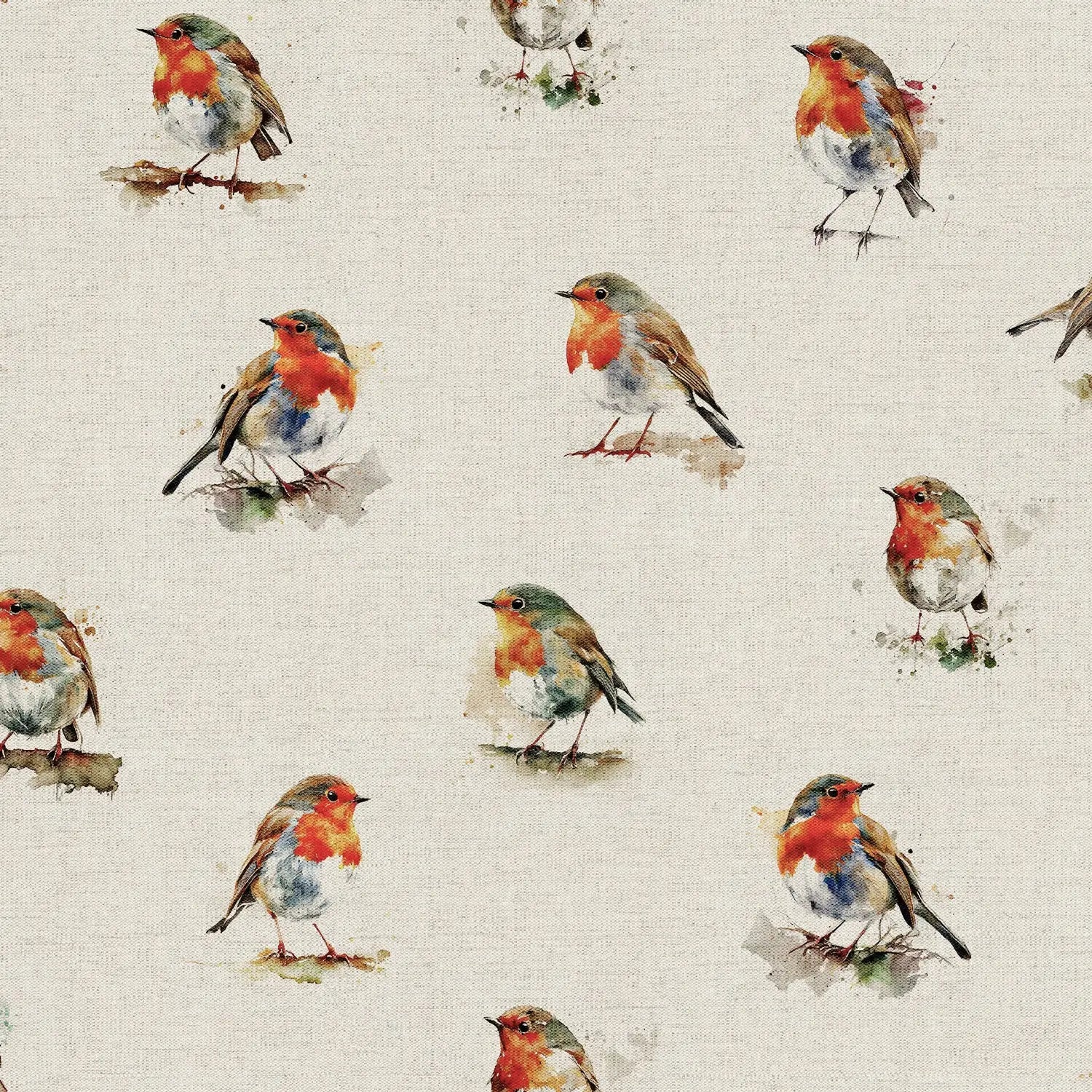 Cotton Rich Linen Look Digitally Printed Panama Fabric | 55" (140cm) Wide 200gsm Craft & Home DÃ©cor Material â€“ Sold by the Meter