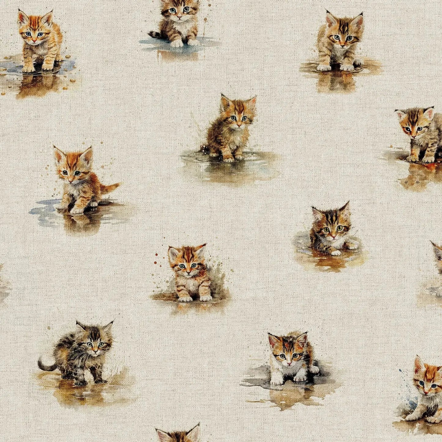 Cotton Rich Linen Look Digitally Printed Panama Fabric | 55" (140cm) Wide 200gsm Craft & Home DÃ©cor Material â€“ Sold by the Meter